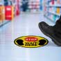 Stop Wait Here Floor Sign