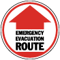 Emergency Evacuation Route Floor Sign