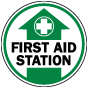 First Aid Station Floor Sign