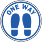 One Way Floor Sign