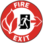 Fire Exit Floor Sign