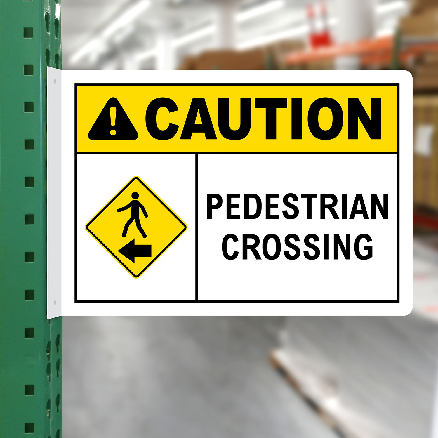 Caution Pedestrian Crossing Sign