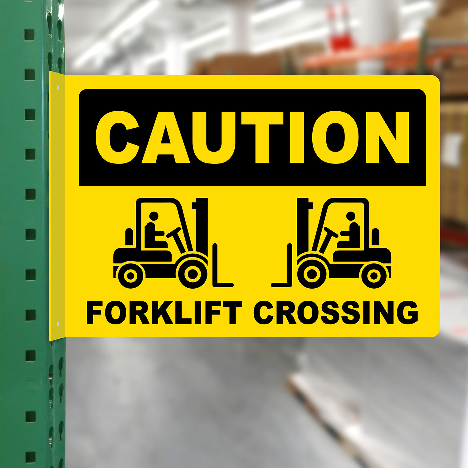 Caution Forklift Crossing Sign