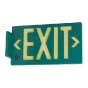 Green Photoluminescent Exit Sign - Double Sided - 100FT Viewing Distance