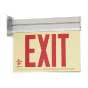 Red Photoluminescent Exit Sign - Acrylic Frame - Single Sided - 50FT Viewing Distance 