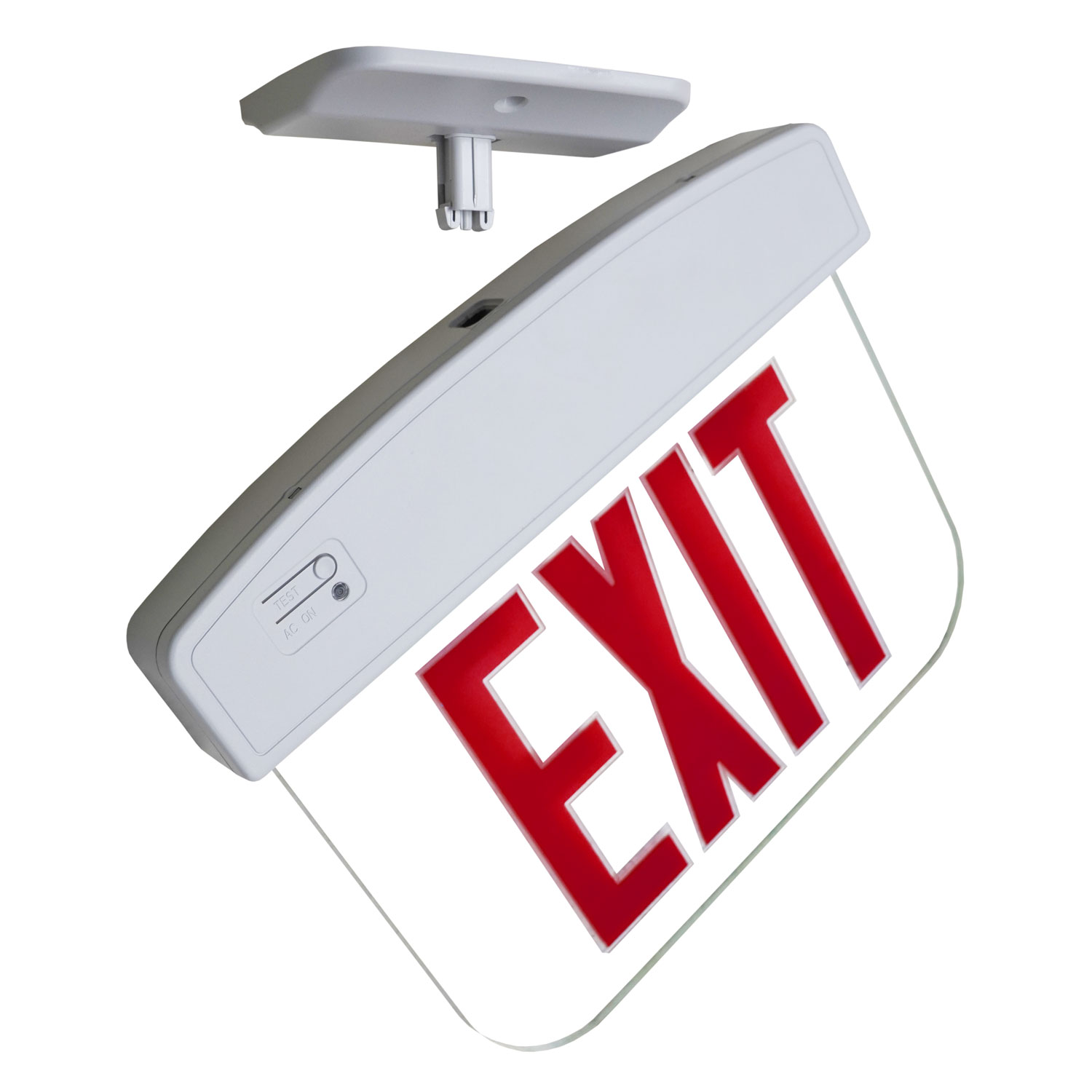 Single-Sided Thermoplastic Edge-Lit Exit Sign