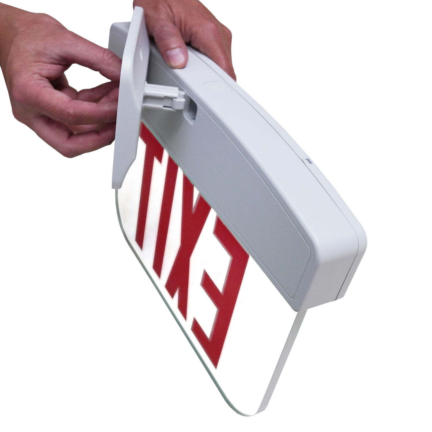Single-Sided Thermoplastic Edge-Lit Exit Sign