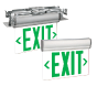 Edge-Lit LED Exit Sign with Swivel Mount - NiCad Battery Power
