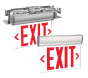 Edge-Lit LED Exit Sign with Swivel Mount - NiCad Battery Power