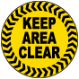 Keep Area Clear Floor Sign