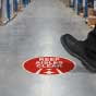 Keep Aisles Clear Floor Sign