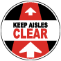 Keep Aisles Clear Floor Sign