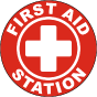 First Aid Station Floor Sign