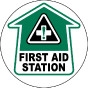 First Aid Station Floor Sign