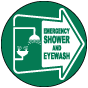 Emergency Shower and Eye Wash Floor Sign