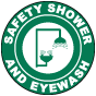 Safety Shower and Eye Wash Floor Sign