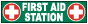 First Aid Station Floor Sign