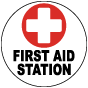 First Aid Station Floor Sign