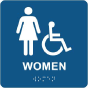 Women Accessible Restroom Sign with Braille