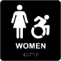 NY Women Accessible Restroom Sign with Braille