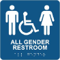 All Gender Accessible Restroom Sign with Braille