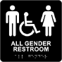 All Gender Accessible Restroom Sign with Braille