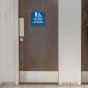 Bilingual All Gender Accessible Restroom Sign with Braille
