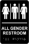 All Gender Restroom Sign with Braille