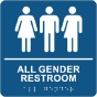 All Gender Restroom Sign with Braille