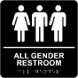 All Gender Restroom Sign with Braille