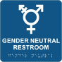 Gender Neutral Restroom Sign with Braille