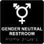 Gender Neutral Restroom Sign with Braille