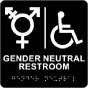 Gender Neutral Accessible Restroom Sign with Braille