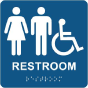 Unisex Accessible Restroom Sign with Braille