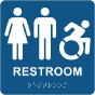 NY Unisex Accessible Restroom Sign with Braille
