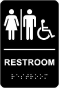 Unisex Accessible Restroom Sign with Braille