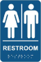 Unisex Restroom Sign with Braille