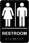 Unisex Restroom Sign with Braille