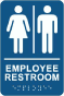 Unisex Employee Restroom Sign with Braille