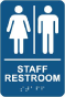 Unisex Staff Restroom Sign with Braille