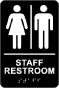 Unisex Staff Restroom Sign with Braille