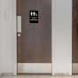 Unisex Accessible Staff Restroom Sign with Braille