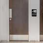 Directional Unisex Additional Restrooms Sign with Braille