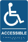 Accessible Restroom Sign with Braille