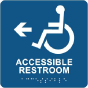 Directional Accessible Restroom Sign with Braille