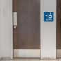 Directional Accessible Restroom Sign with Braille