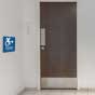 NY Directional Accessible Restroom Sign with Braille