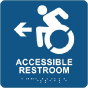 NY Directional Accessible Restroom Sign with Braille