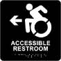 NY Directional Accessible Restroom Sign with Braille