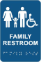 Family Accessible Restroom Sign with Braille